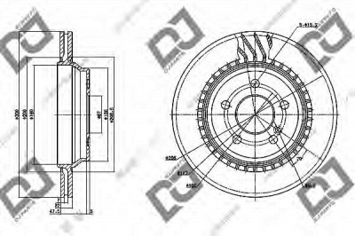DJ PARTS bd1178 -  Тормозной диск